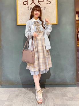 「アイテム（チャーム）」を使った、くるみ❀.*ﾟさん（レディース・160cm）の春コーディネート