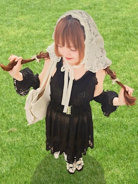 「アイテム（チュニック）」を使った、axes_staff_kurumiさん（レディース・159cm・20代）の夏コーディネート
