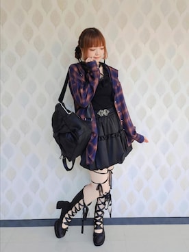 「アイテム（バックパック/リュック）」を使った、axes_staff_kurumiさん（レディース・159cm）の秋コーディネート