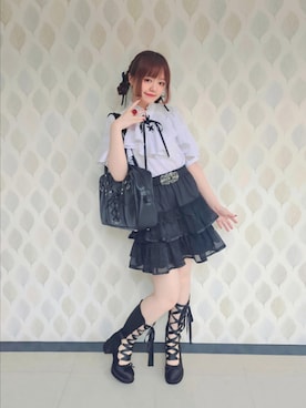 「アイテム（パンプス）」を使った、axes_staff_kurumiさん（レディース・159cm・20代）の夏コーディネート