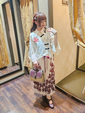 「アイテム（チャーム）」を使った、axes_staff_kurumiさん（レディース・159cm）の夏コーディネート