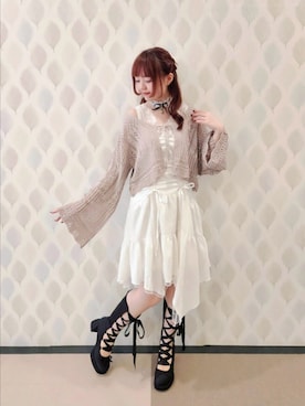 「アイテム（チョーカー）」を使った、axes_staff_kurumiさん（レディース・159cm・20代）の夏コーディネート