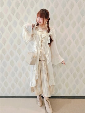 「アイテム（ワンピース/ドレス）」を使った、axes_staff_kurumiさん（レディース・159cm・20代）の夏コーディネート