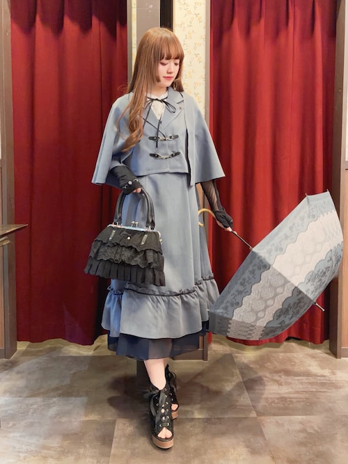 レースフリルがま口バッグ（ボストンバッグ）｜axes femme（アクシーズ