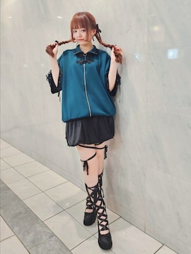 「アイテム（パンプス）」を使った、axes_staff_kurumiさん（レディース・159cm・20代）の夏コーディネート