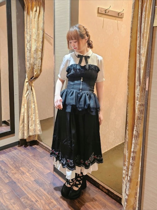 ティーパーティー刺繍ワンピース（ワンピース）｜axes femme POETIQUE