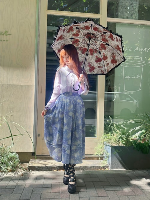 ファム 金木犀柄タックスカート（スカート）｜axes femme（アクシーズ