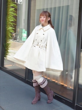 「アイテム（ダッフルコート）」を使った、axes_staff_kurumiさん（レディース・159cm）の秋コーディネート