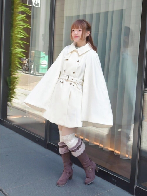 セール】ダブルボタンケープコート（ダッフルコート）｜axes femme