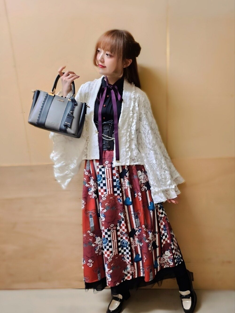 【axes femme】起毛レース姫袖風ボレロ axes femme（アクシーズファム）の「起毛レース姫袖風ボレロ