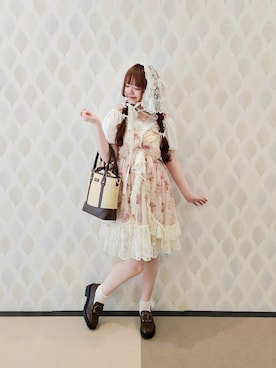 「axes femme（アクシーズファム）のマルチＷＡＹバブーシュカ（その他ヘアアクセサリー）」を使った、axes_staff_kurumiさん（レディース・159cm・20代）の夏コーディネート
