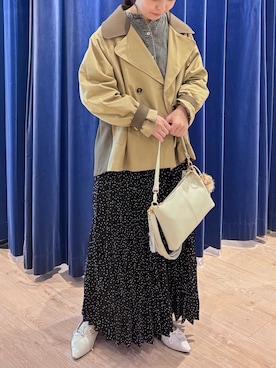 「初秋コーデ」｜「アイテム（トレンチコート）」を使った、たかさん（レディース・155cm）の秋コーディネート