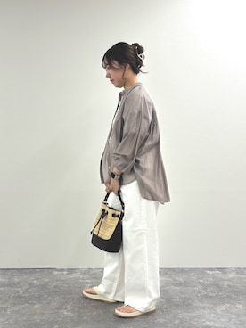 「NOLLEY'S LIGHT（ノーリーズライト）のアイテム（パンツ）」を使った、たかさん（レディース・155cm）の夏コーディネート