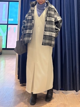 「アイテム（テーラードジャケット）」を使った、たかさん（レディース・155cm）の冬コーディネート