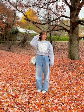 「SHOO・LA・RUE（シューラルー）のアイテム（Tシャツ/カットソー）」を使った、まゆさん（レディース・150cm）の秋コーディネート