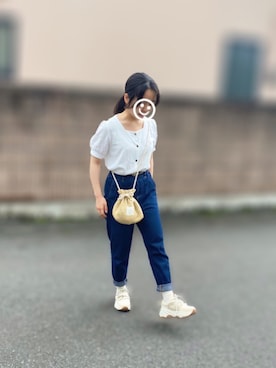「moitytto」｜「アイテム（パンツ）」を使った、まゆさん（レディース・150cm）の夏コーディネート