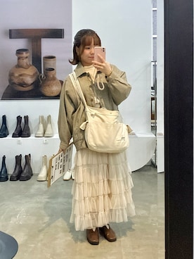 「アイテム（その他シューズ）」を使った、まゆさん（レディース・150cm）の秋コーディネート