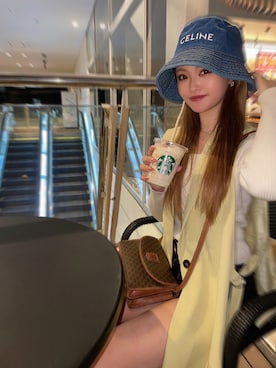 「セリーヌ」｜「アイテム（ジャケット/アウター）」を使った、MIYUUさん（レディース・153cm）の春コーディネート