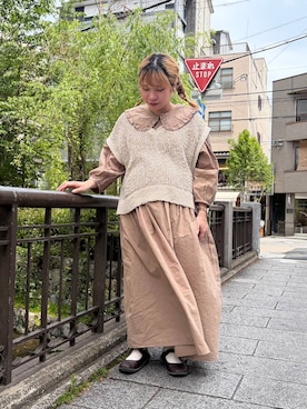 「studio CLIP（スタディオクリップ）のアイテム（ワンピース/ドレス）」を使った、KUROさん（レディース・151cm）の春コーディネート