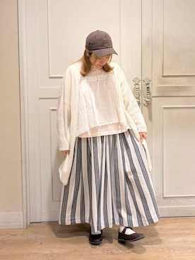 「studio CLIP（スタディオクリップ）のアイテム（キャップ）」を使った、KUROさん（レディース・151cm）の春コーディネート