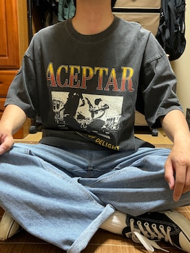 「LAKOLE（ラコレ）のアイテム（Tシャツ/カットソー）」を使った、 ｵｾ さん（メンズ・170cm）の春コーディネート