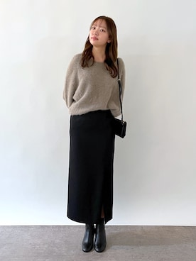 「ブーツスタイル」｜「アイテム（その他シューズ）」を使った、みずきさん（レディース・168cm）の冬コーディネート