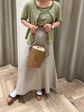 「ナチュラル」｜「アイテム（アンサンブル）」を使った、SUZUNAさん（レディース・148cm）の春コーディネート