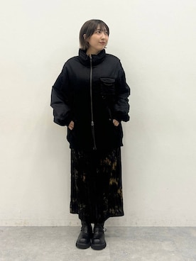 「アイテム（スカート、パープル系）」を使った、マリンさん（レディース・160cm）の秋コーディネート