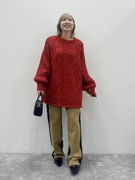 「アイテム（デニムパンツ、ベージュ系）」を使った、マリンさん（レディース・160cm）の秋コーディネート