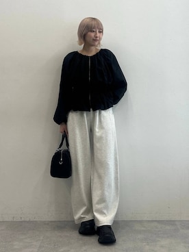 「アイテム（スウェットパンツ）」を使った、マリンさん（レディース・160cm・20代）の夏コーディネート