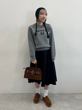 「アイテム（ニットキャップ/ビーニー）」を使った、マリンさん（レディース・160cm・20代）の秋コーディネート