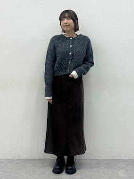 「JEANASIS（ジーナシス）のアイテム（スカート）」を使った、マリンさん（レディース・160cm）の秋コーディネート
