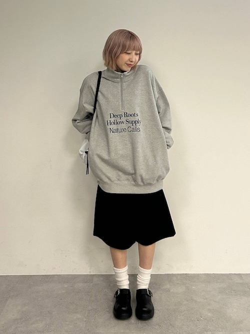 セール】【Les Fleurs】ロゴハーフZIPスウェット/599001（スウェット