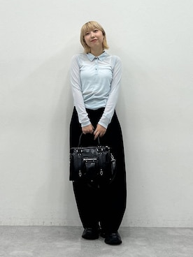 「アイテム（ポロシャツ）」を使った、マリンさん（レディース・160cm・20代）の秋コーディネート