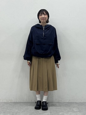「JEANASIS（ジーナシス）の2WAYバックルサボ/1066512（モカシン/デッキシューズ、ブラック系）」を使った、マリンさん（レディース）の夏コーディネート