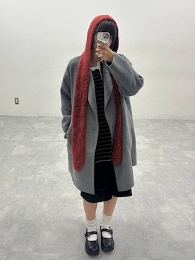 「アイテム（ポロシャツ）」を使った、マリンさん（レディース・160cm・20代）の冬コーディネート