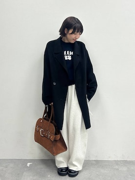 「アイテム（ピーコート）」を使った、マリンさん（レディース・160cm・20代）の秋コーディネート