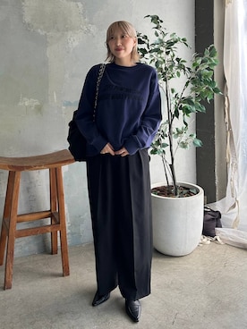 「アイテム（スウェット）」を使った、マリンさん（レディース・160cm・20代）の秋コーディネート