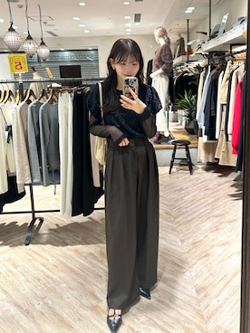 「アイテム（ネックレス）」を使った、shinoさん（レディース・159cm）の秋コーディネート