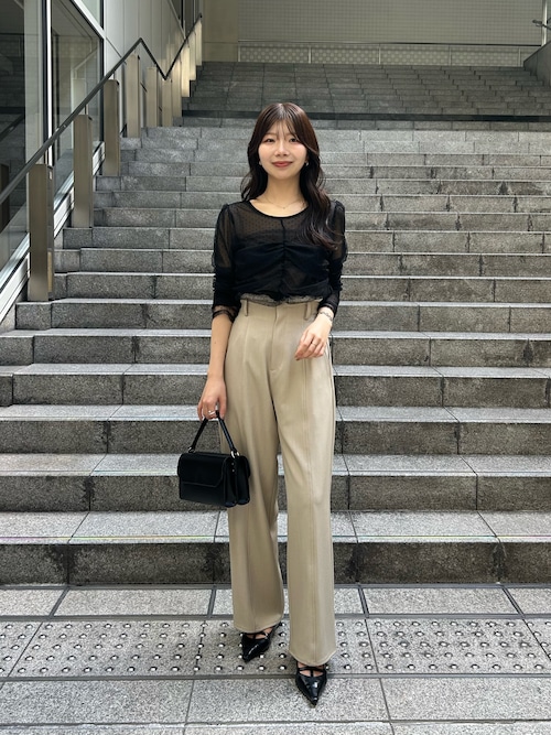 オケージョンにも◎】フロッキードットブラウス（シャツ/ブラウス