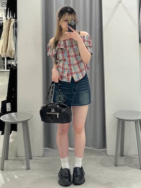 「3.3 Field Trip （3.3フィールドトリップ）のアイテム」を使った、あすかさん（レディース・156cm）の春コーディネート