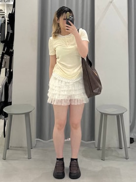 「3.3 Field Trip （3.3フィールドトリップ）のアイテム」を使った、あすかさん（レディース・156cm）の夏コーディネート