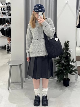 「アイテム（スカート）」を使った、あすかさん（レディース・156cm・10代）の冬コーディネート