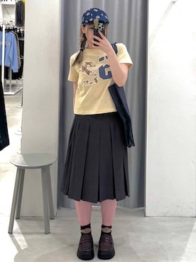「3.3 Field Trip （3.3フィールドトリップ）のアイテム」を使った、あすかさん（レディース・156cm）の春コーディネート