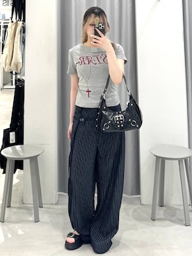 「3.3 Field Trip （3.3フィールドトリップ）のアイテム」を使った、あすかさん（レディース・156cm）の春コーディネート