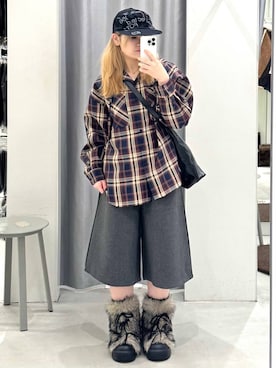 「ALAND（エーランド）のアイテム」を使った、あすかさん（レディース・156cm）の冬コーディネート