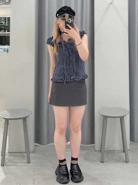 「3.3 Field Trip （3.3フィールドトリップ）のアイテム」を使った、あすかさん（レディース・156cm）の夏コーディネート