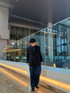 「EKAL（エカル）のアイテム」を使った、ibukimoriokaさん（メンズ・175cm）の冬コーディネート