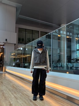 「EKAL（エカル）のアイテム」を使った、ibukimoriokaさん（メンズ・175cm）の秋コーディネート