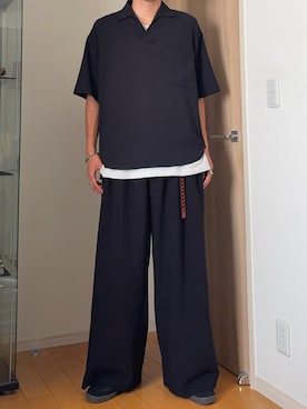 「アイテム（スラックス）」を使った、Tsubasaさん（メンズ・180cm・20代）の秋コーディネート